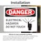 Signmission Electrical Hazards Do Not Touch Danger Sign, Vinyl Decal, 10in W x 7in L, 2PK OS-2PACK-DS-D-710-L-19342 - alternate 6